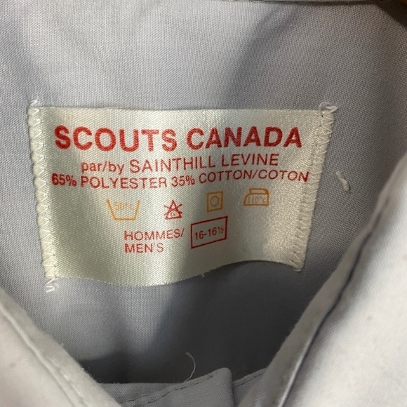 Vintage Scouts Canada Gray Button-up Shirt Size 16.5 - Picture 2 of 13